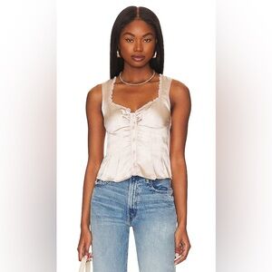 Light Pink Satin Bustier Top REVOLVE